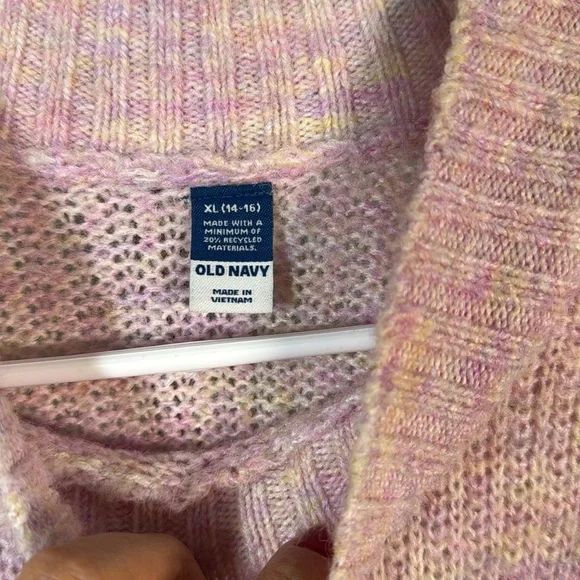Old Navy pink knit sweater girls XL 14/16 - Picture 3 of 5